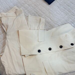 Commense Cream Button-Detail Pantsuit